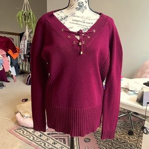Thick Liz Claiborne Maroon Sweater
